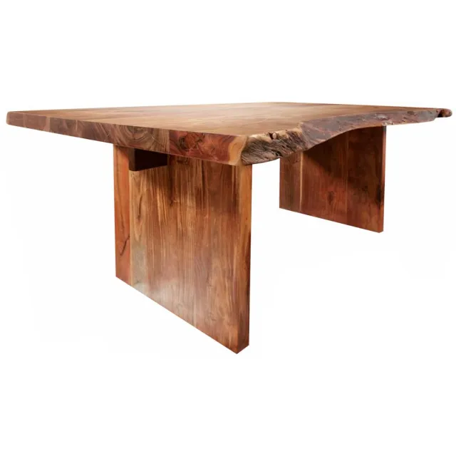 MASSIVMOEBEL24 .DE FREEFORM #112 eettafel donkerbruin gelakt massief hout acacia 150x100x78 cm (BxTxH)