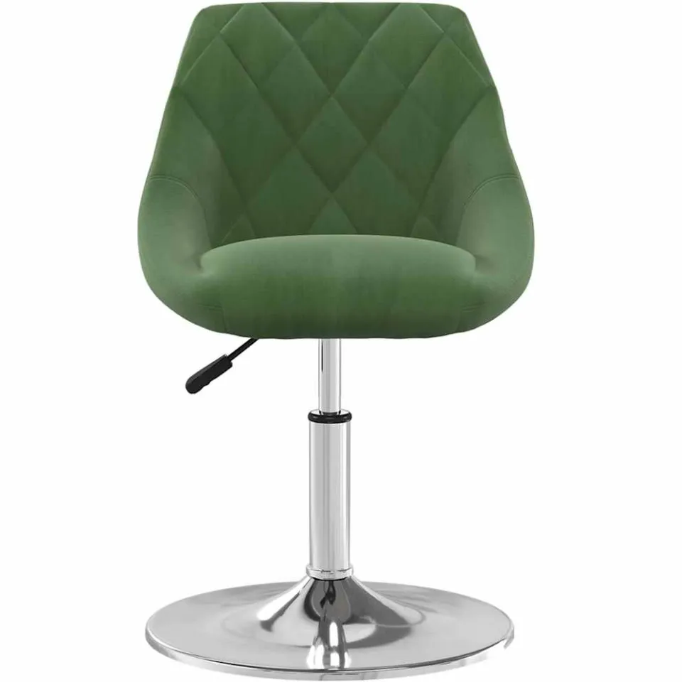 vidaXL Eetkamerstoelen draaibaar 2 st fluweel donkergroen groen, foto 4