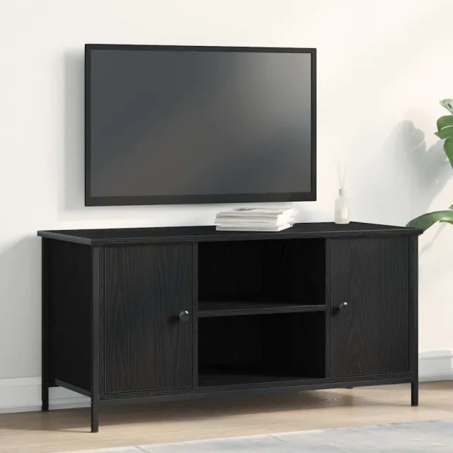 vidaXL TV-kast 100 x 40 x 50 cm Zwart eiken Bewerkt hout, foto 2