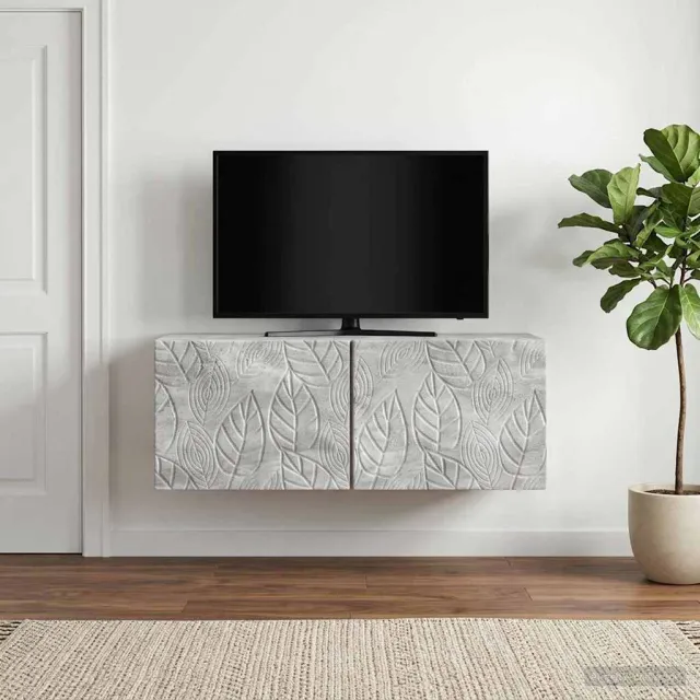 vidaXL Wandbeugel TV-kast 98 x 41 x 30 cm Betongrijs Bewerkt hout