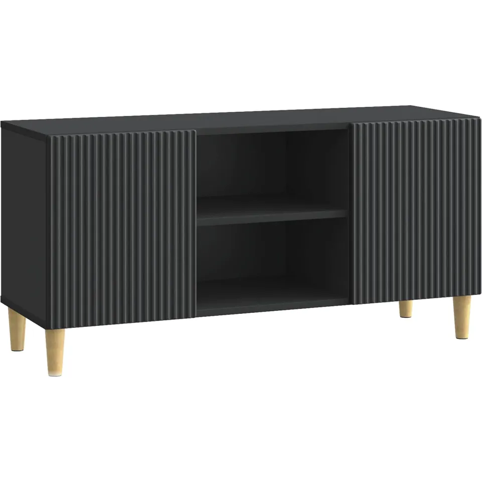 vidaXL TV-kast 102 x 34,5 x 50 cm Zwart Bewerkt hout, foto 3