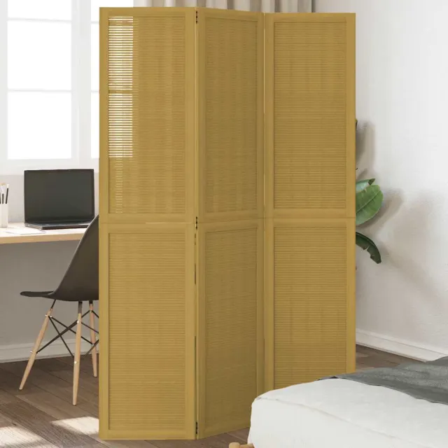 vidaXL Kamerscherm met 3 panelen massief paulowniahout bruin, foto 2