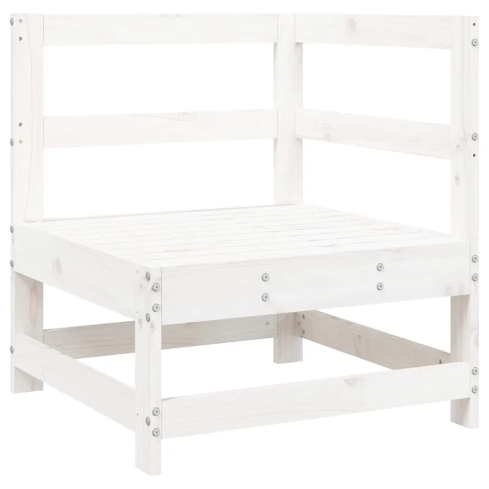 vidaXL 6-delige Loungeset massief grenenhout wit, foto 3