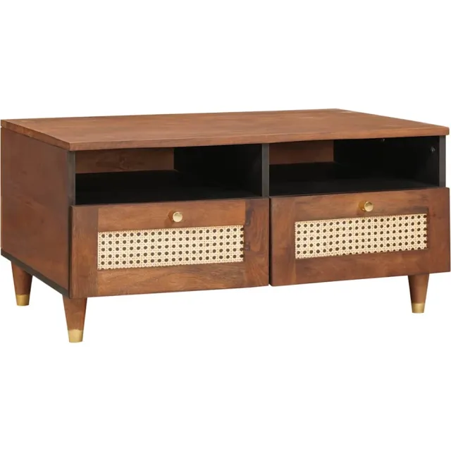 vidaXL Salontafel 80 x 54 x 40 cm Massief Mango Hout Bruin