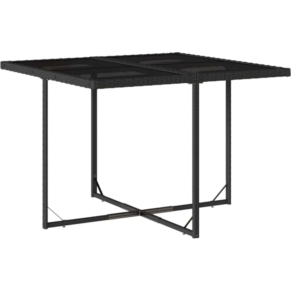 vidaXL 11-delige Tuinset met kussens poly rattan zwart, foto 3