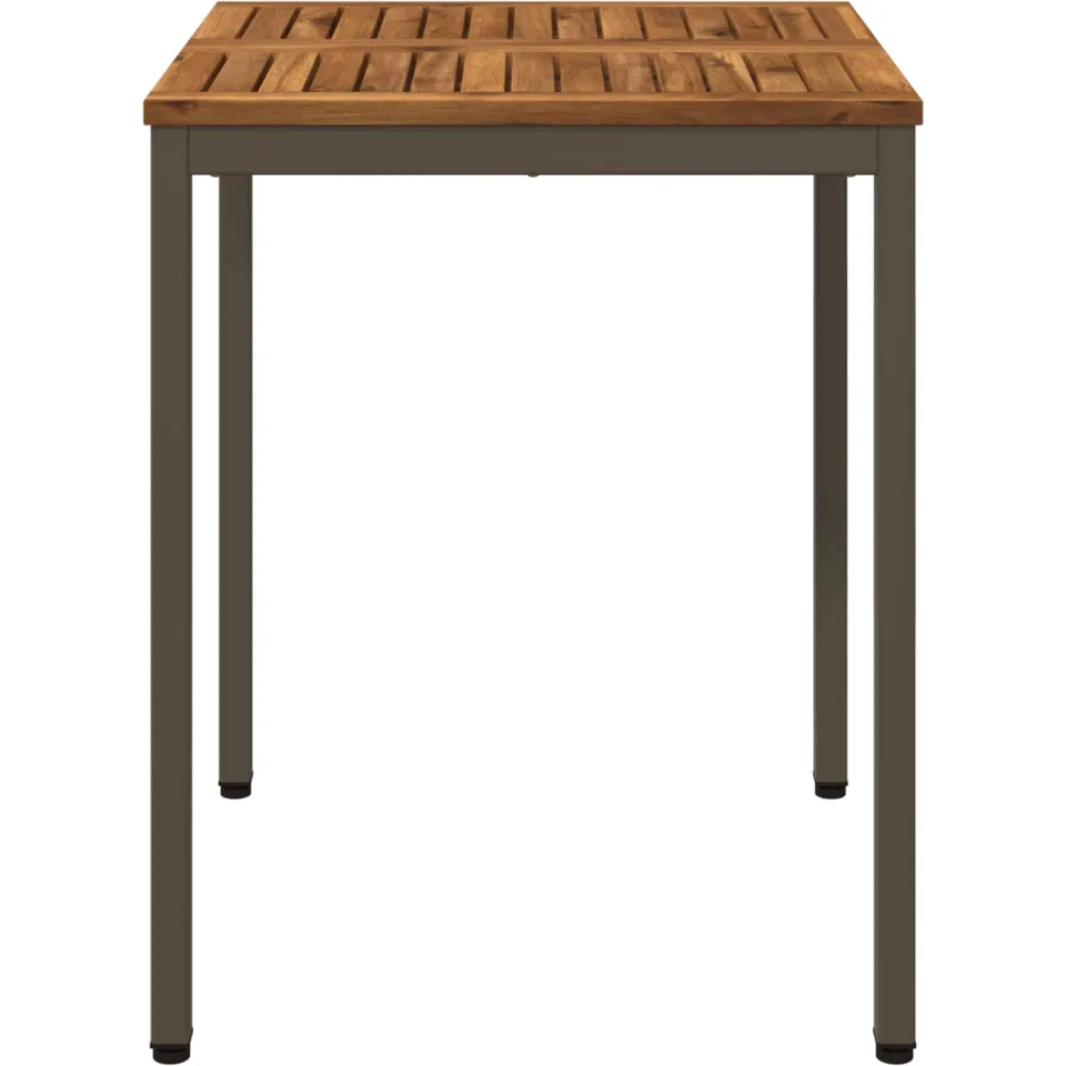 vidaXL Tuindiner tafel NAARDEN Natuurlijk en Koffie 60 x 60,5 x 75 cm Bruin