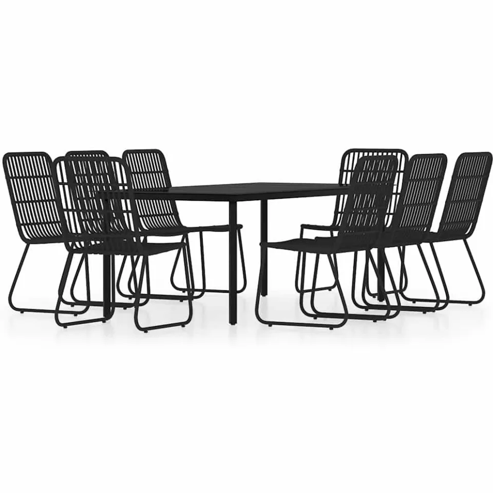 vidaXL 9-delige Tuinset zwart, foto 3