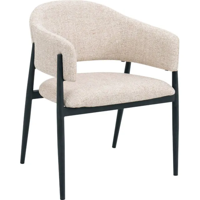 Giga Meubel eetkamerstoel Dénia beige zwart creme/zwart