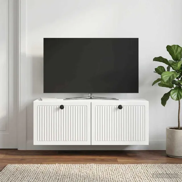 vidaXL Wandbeugel TV-kast Wit 78,5 x 31 x 30 cm Bewerkt hout, foto 2