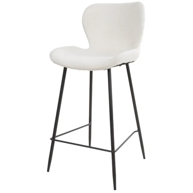 Fraaai Verona barstoel - 67 cm - boucle - wit