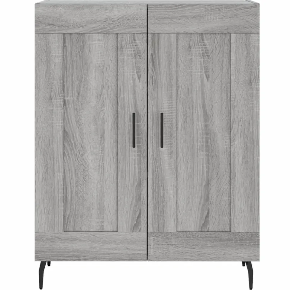 vidaXL Dressoir 69,5x34x90 cm bewerkt hout grijs sonoma eikenkleurig