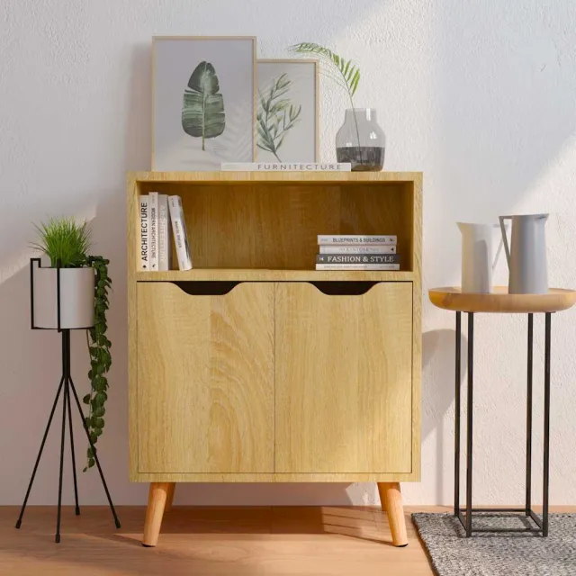vidaXL Dressoir 60x30x72 cm bewerkt hout sonoma eikenkleurig Bruin