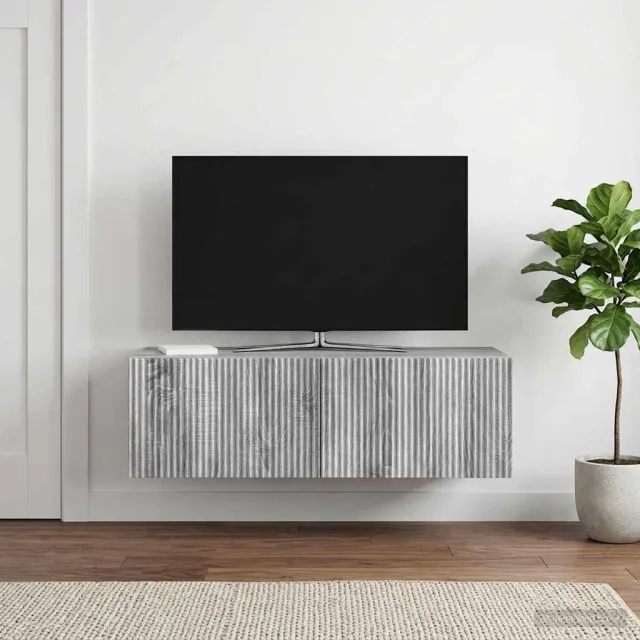 vidaXL Wandbeugel TV-kast 98 x 41 x 30 cm Grijs sonoma Bewerkt hout, foto 2