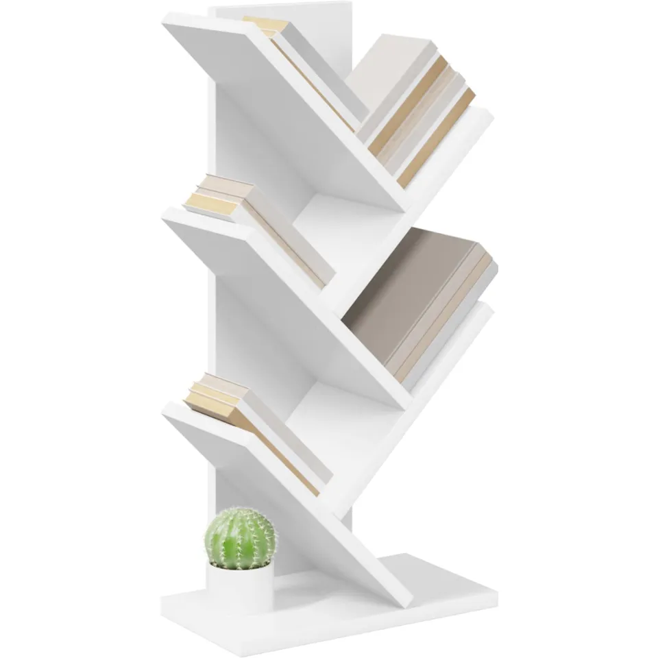 vidaXL Boekenkast in de vorm van een boom 4-vaks 30 x 18 x 60 cm Wit, foto 2