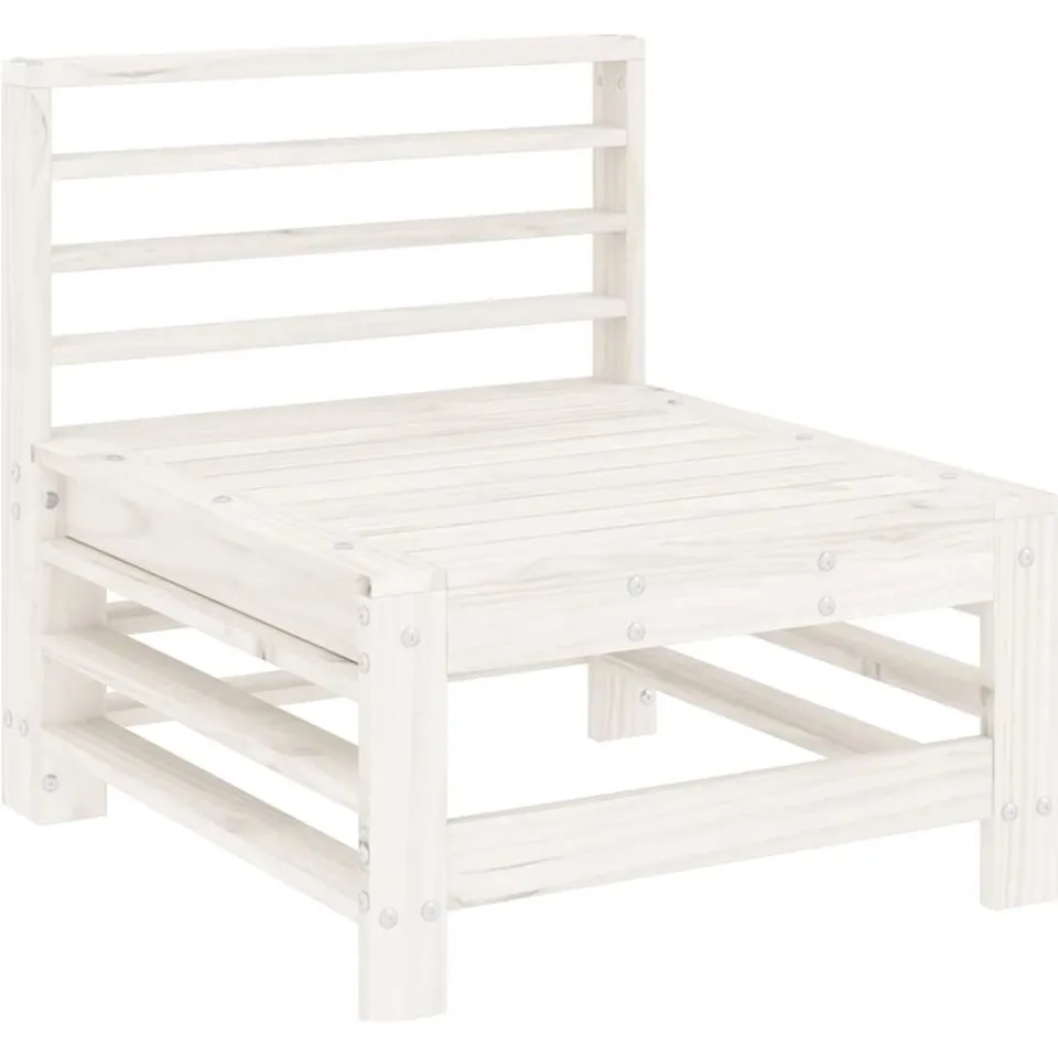 vidaXL 8-delige Loungeset massief grenenhout wit, foto 4