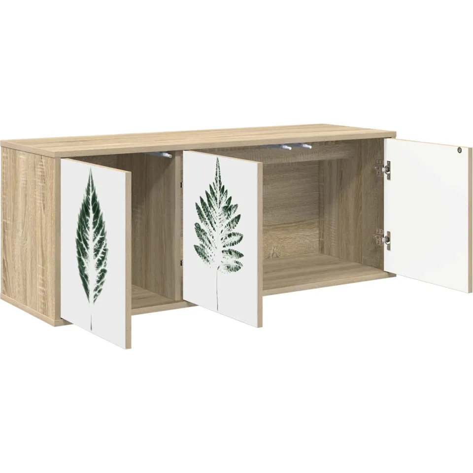 vidaXL Wandgemonteerd tv-meubel HANAU 102 x 33 x 40 cm Sonoma Eiken Bruin