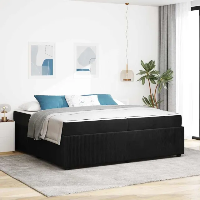 vidaXL Bedframe Zwart 200 x 200 cm Stof