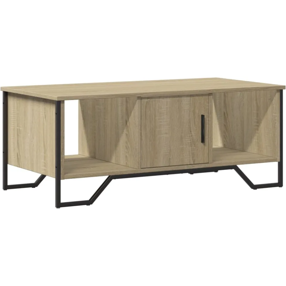 vidaXL Salontafel 100x51x40 cm bewerkt hout sonoma eikenkleurig Bruin