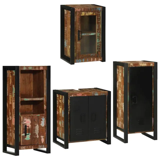 vidaXL Badkamermeubelset 4 st Multikleur 55 x 35 x 60 cm Meerkleurig