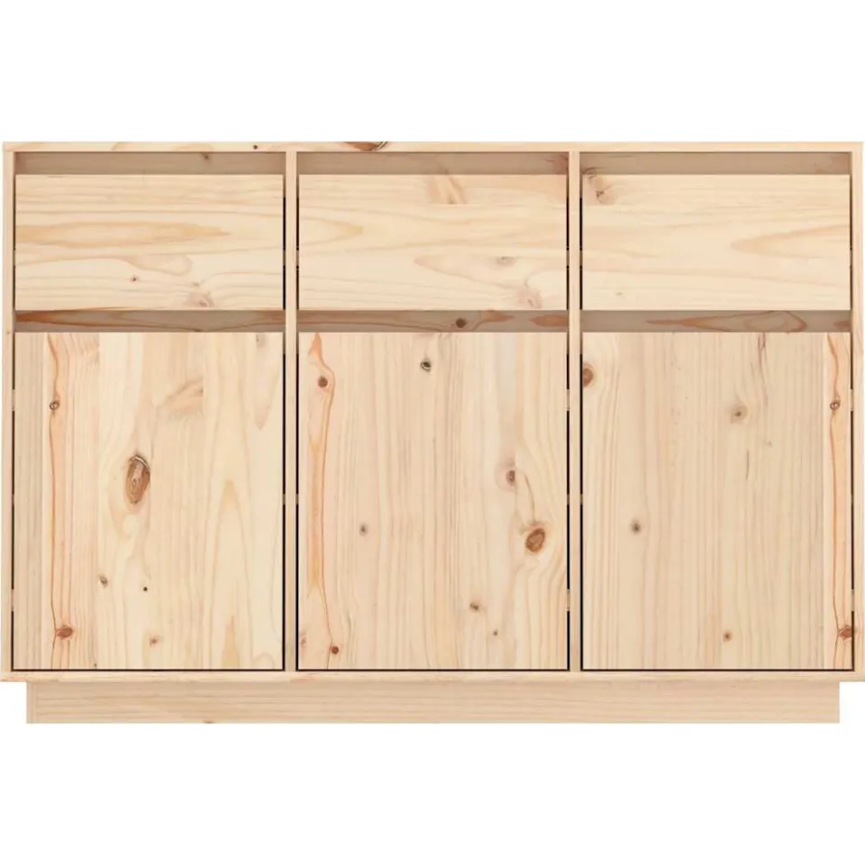 vidaXL Dressoir 111x36x75 cm massief grenenhout bruin, foto 4