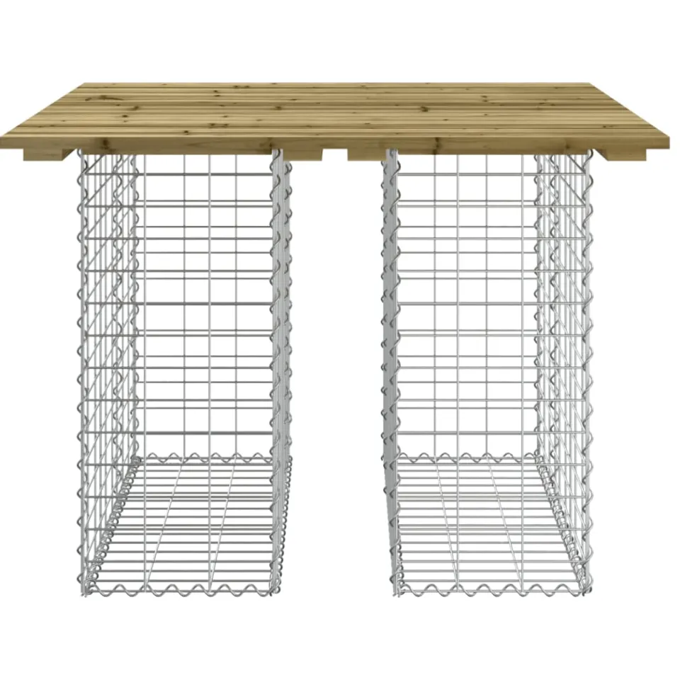 vidaXL Tuintafel schanskorfontwerp 100x102x72 cm geïmpregneerd hout Bruin