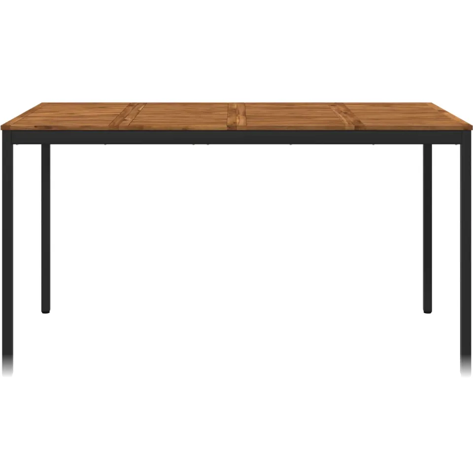 vidaXL Tuinbar Tafel NAARDEN Naturel en Zwart 196 x 100,5 x 105 cm Bruin
