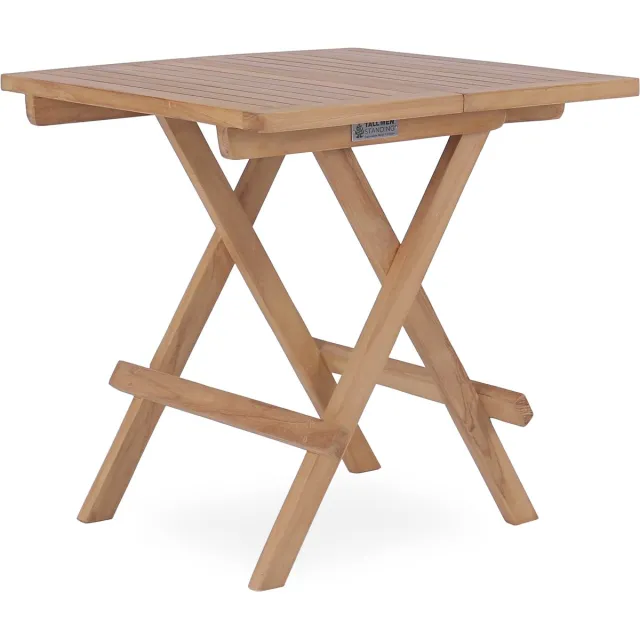 TALL TEAK Teakhouten Picknicktafeltje - Tuintafel - Opvouwbaar – Weerbestendig - Terras - Balkon bruin