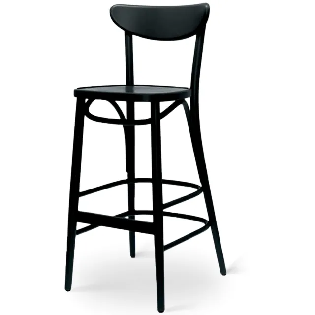 Fameg Musa houten barkruk zwart - 75 cm