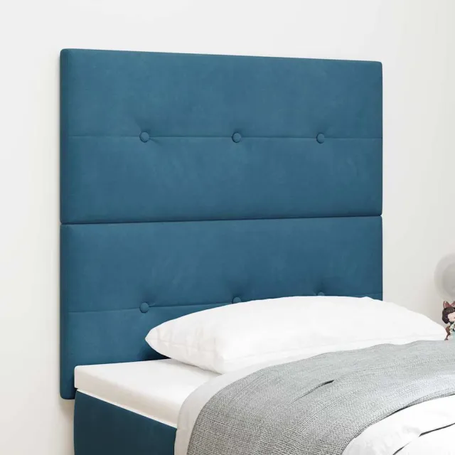 vidaXL Hoofdbord Donkerblauw 80 cm Fluweel