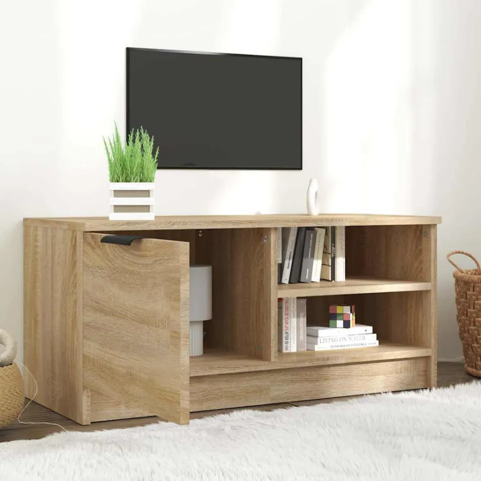vidaXL Tv-meubel 80x35x36,5 cm bewerkt hout sonoma eikenkleurig, foto 4