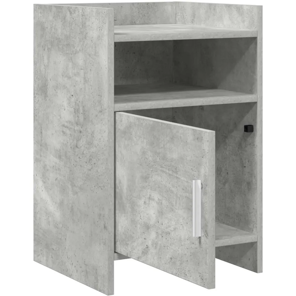 vidaXL Nachtkastjes Betongrijs 40 x 36 x 60 cm Bewerkt hout grijs, foto 4