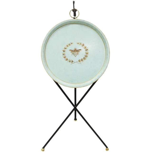Meander Driepoot tafel rond Bij turquoise Zie foto