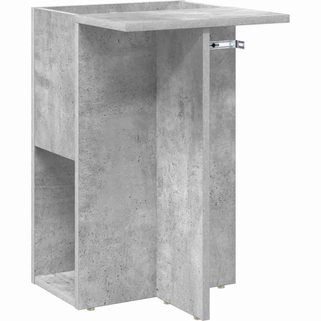vidaXL Bijzettafel - Beton - Grijs - 35 - x - 40 - x - 55 - cm - Bewerkt - hout