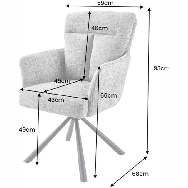 Invicta Interior Bureaustoel BIG GEORGE beige structuurstof met armleuning metaal zwart - 44438 Zie omschrijving