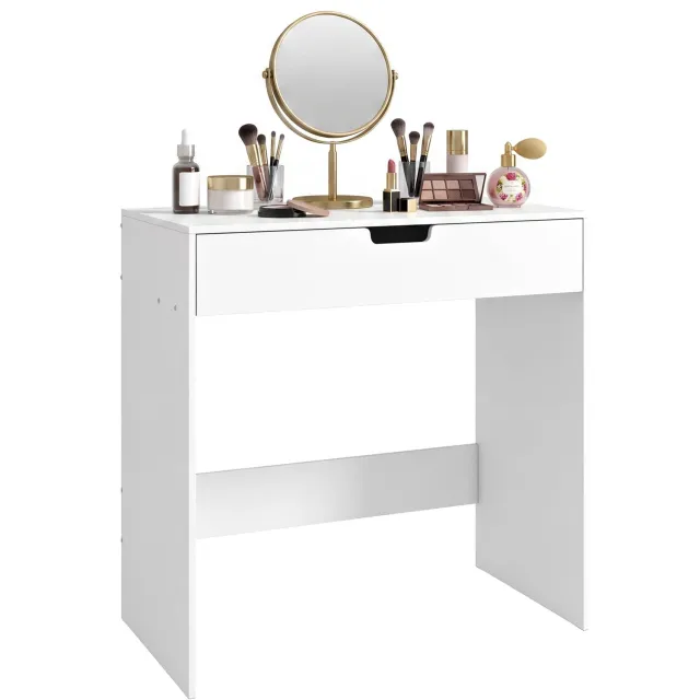Homcom Kaptafel - Spaanplaat - 75 x 40 x 75 cm - Wit