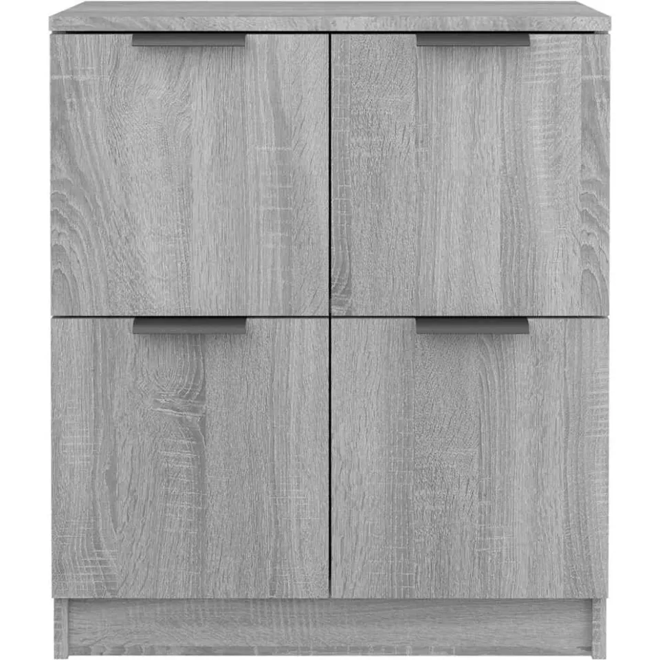 vidaXL Dressoir 60x30x70 cm bewerkt hout grijs sonoma eiken, foto 4