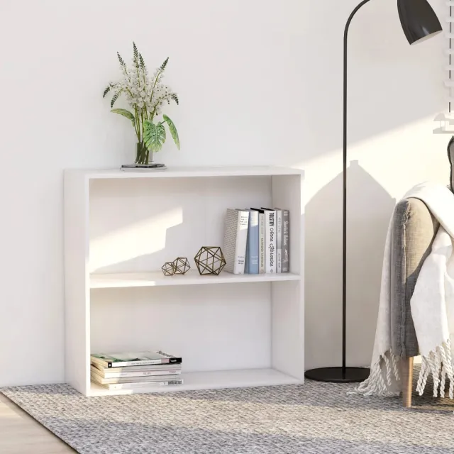 vidaXL Boekenkast 80x30x76,5 cm bewerkt hout wit, foto 2