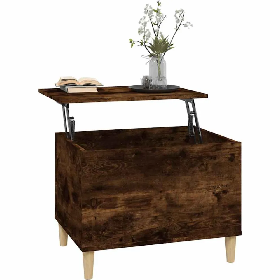 vidaXL Salontafel 60x44,5x45 cm bewerkt hout gerookt eikenkleurig, foto 4