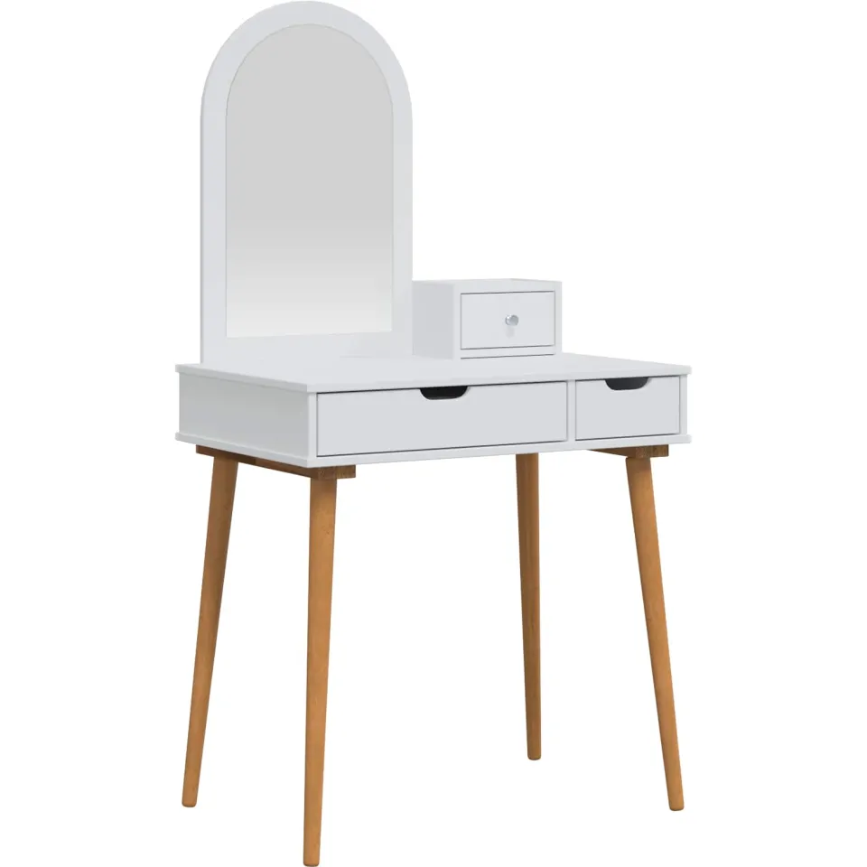 vidaXL Toilettafel Set FAUSKE 3 st Wit 76 x 50 x 143 cm, foto 3
