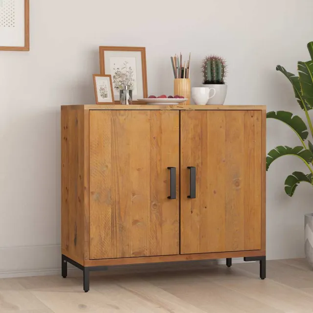 vidaXL Dressoir 75x35x70 cm massief grenenhout bruin, foto 2