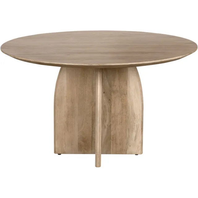 Lewis & Loft Eettafel Lupe - Rond ⌀130 - FSC®-gecertificeerd mangohout - Naturel