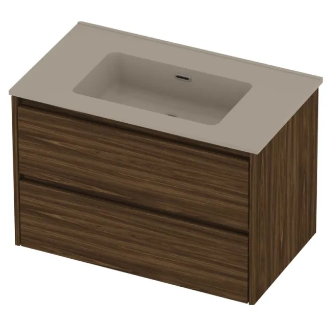 Proline Tribute Badmeubelset Porselein Elegant 80x46x54 cm Mat Crème Cotton Cabana Oak Eiken