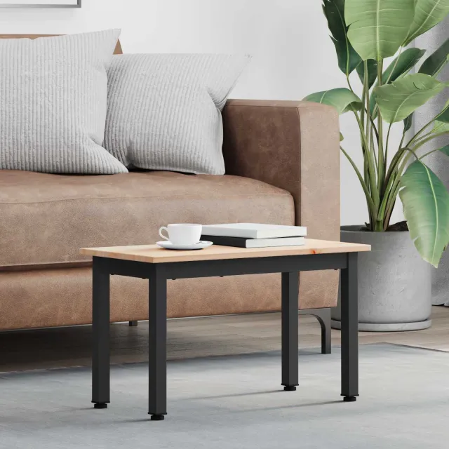 vidaXL Salontafel Naturel 60 x 30 x 36 cm Massief grenenhout, foto 2