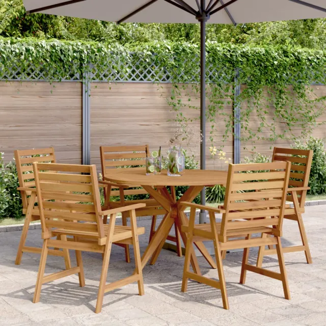 vidaXL 6-delige Tuinset massief acaciahout bruin, foto 2