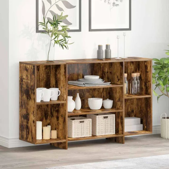 vidaXL Dressoir 120x30x75 cm bewerkt hout gerookt eikenkleurig Bruin