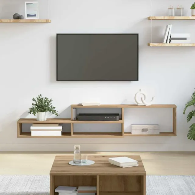 vidaXL TV-stand 150x25x28,5cm Bewerkt hout bruin, foto 2