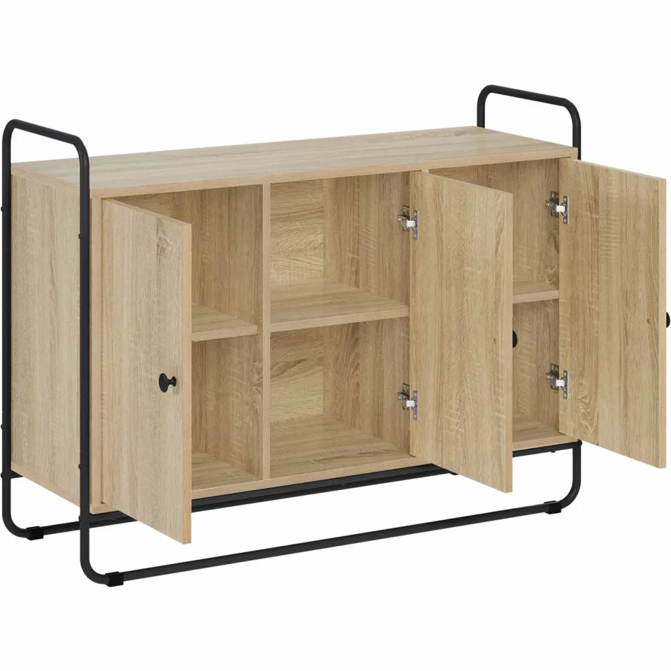 vidaXL Dressoir Sonoma Eiken 102 x 35 x 75 cm Bewerkt hout Bruin