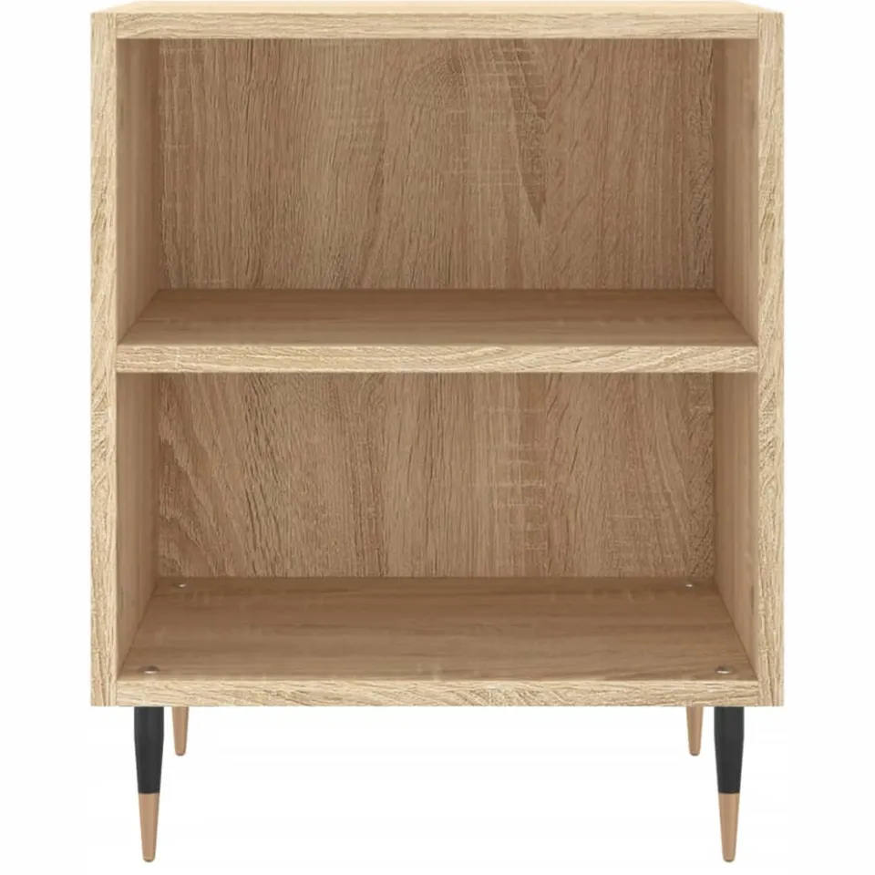 vidaXL Nachtkastjes 2 st 40x30x50 cm bewerkt hout sonoma eikenkleurig, foto 4