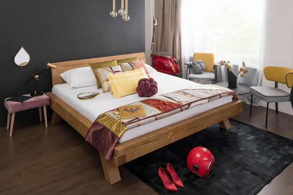 bed Romeo vurenhout bruin, foto 4