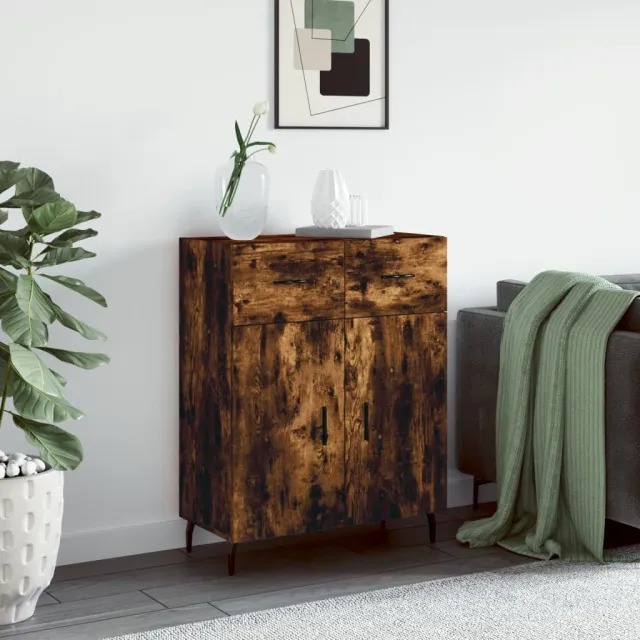 vidaXL Dressoir 69,5x34x90 cm bewerkt hout gerookt eikenkleurig, foto 2